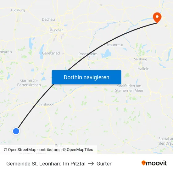 Gemeinde St. Leonhard Im Pitztal to Gurten map