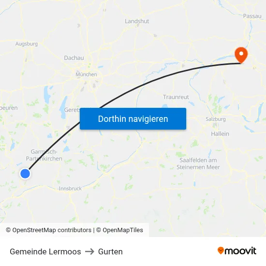 Gemeinde Lermoos to Gurten map