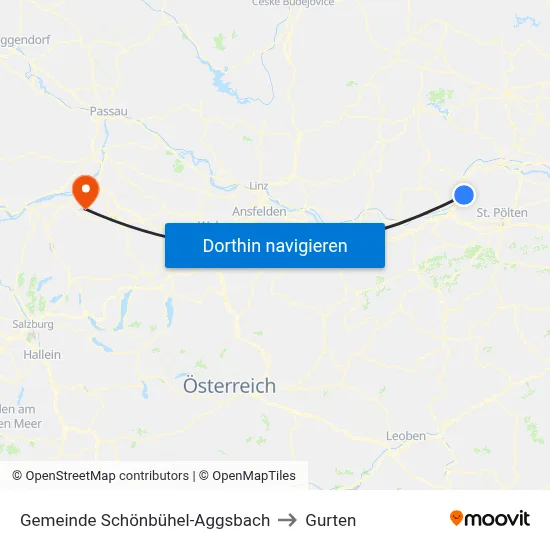 Gemeinde Schönbühel-Aggsbach to Gurten map