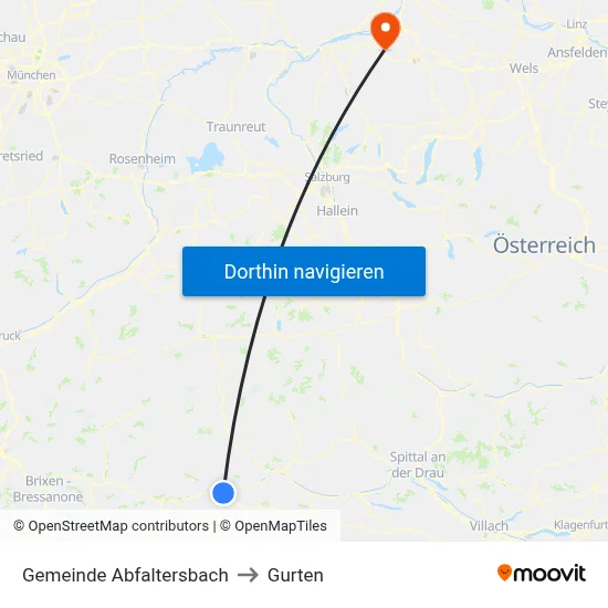 Gemeinde Abfaltersbach to Gurten map
