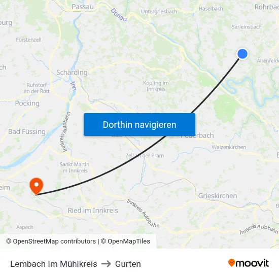 Lembach Im Mühlkreis to Gurten map