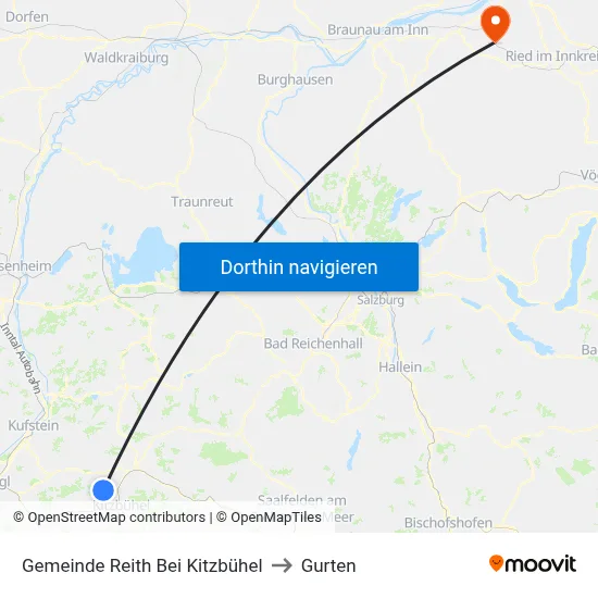 Gemeinde Reith Bei Kitzbühel to Gurten map