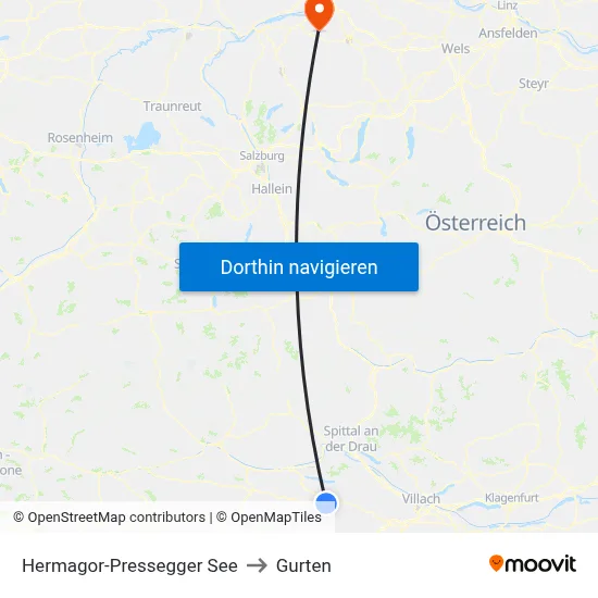 Hermagor-Pressegger See to Gurten map