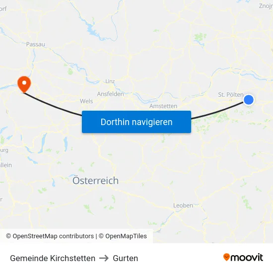 Gemeinde Kirchstetten to Gurten map