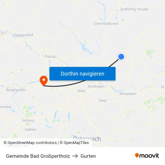 Gemeinde Bad Großpertholz to Gurten map