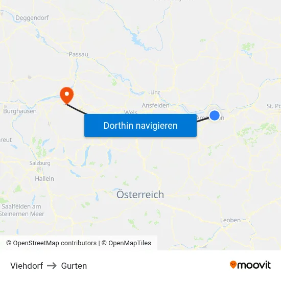 Viehdorf to Gurten map