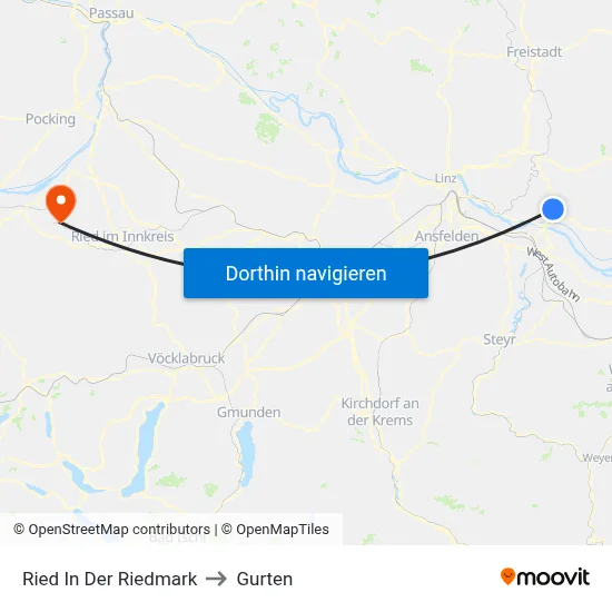 Ried In Der Riedmark to Gurten map