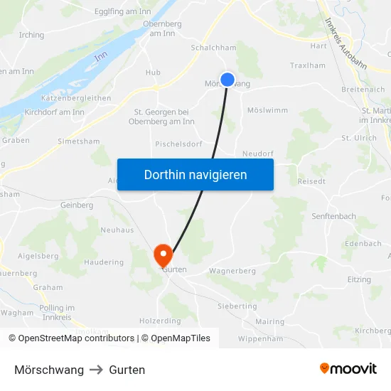 Mörschwang to Gurten map