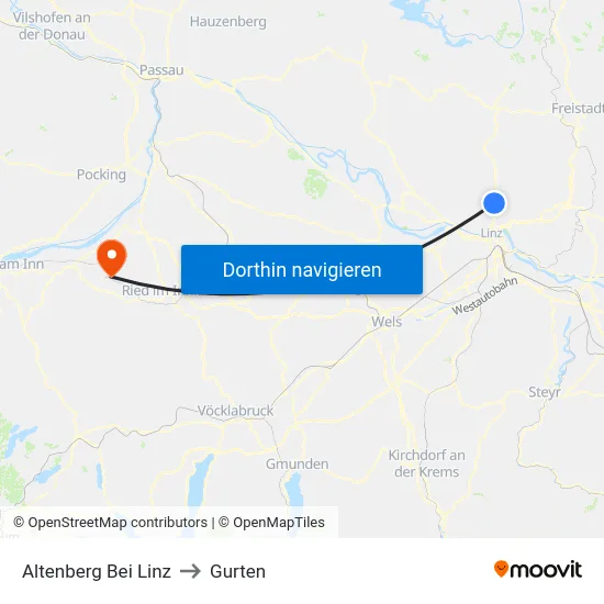 Altenberg Bei Linz to Gurten map