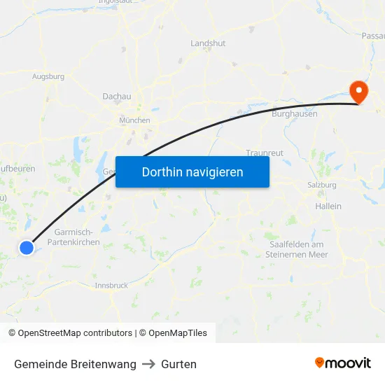Gemeinde Breitenwang to Gurten map