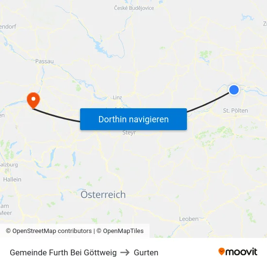 Gemeinde Furth Bei Göttweig to Gurten map