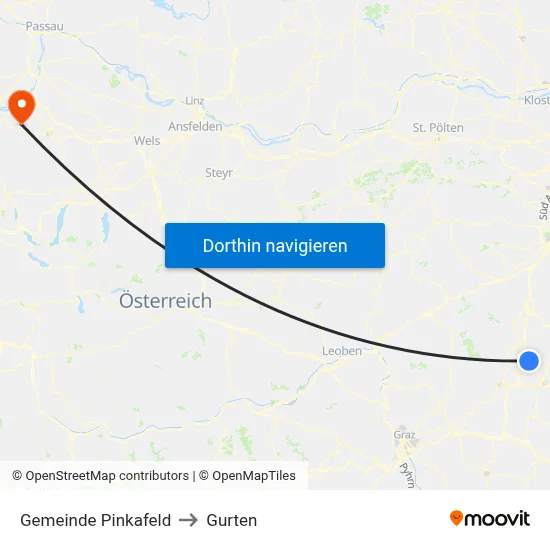 Gemeinde Pinkafeld to Gurten map