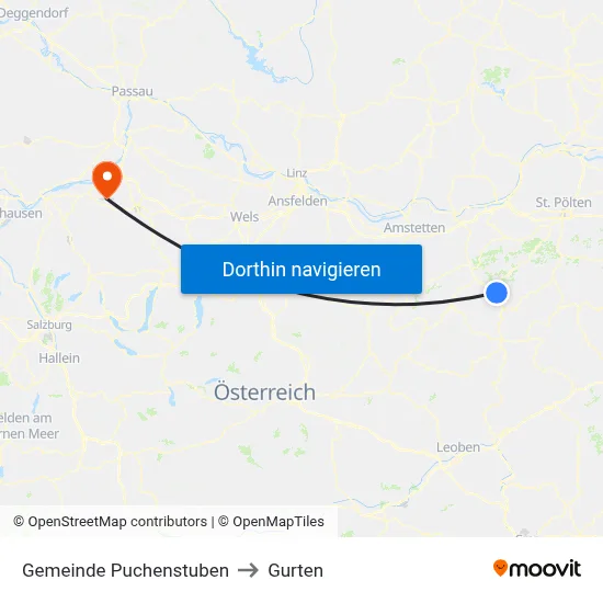Gemeinde Puchenstuben to Gurten map