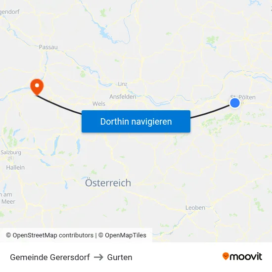 Gemeinde Gerersdorf to Gurten map