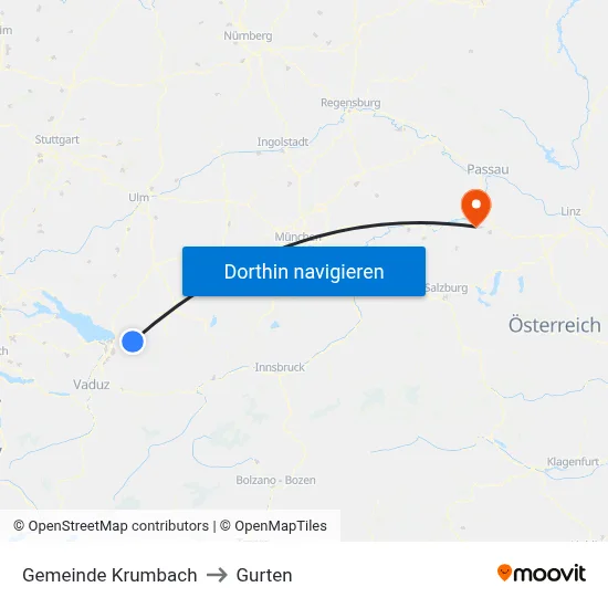 Gemeinde Krumbach to Gurten map