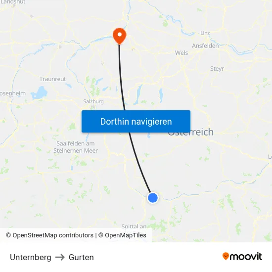 Unternberg to Gurten map