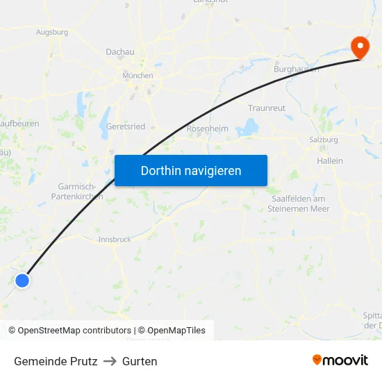 Gemeinde Prutz to Gurten map