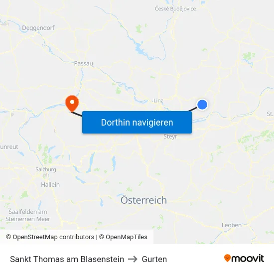 Sankt Thomas am Blasenstein to Gurten map