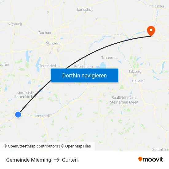 Gemeinde Mieming to Gurten map