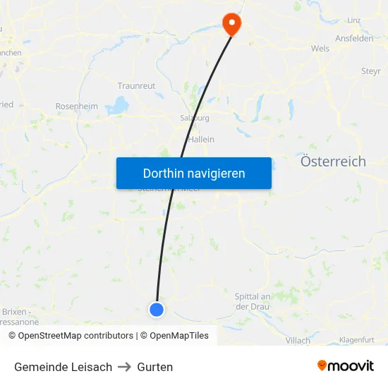 Gemeinde Leisach to Gurten map