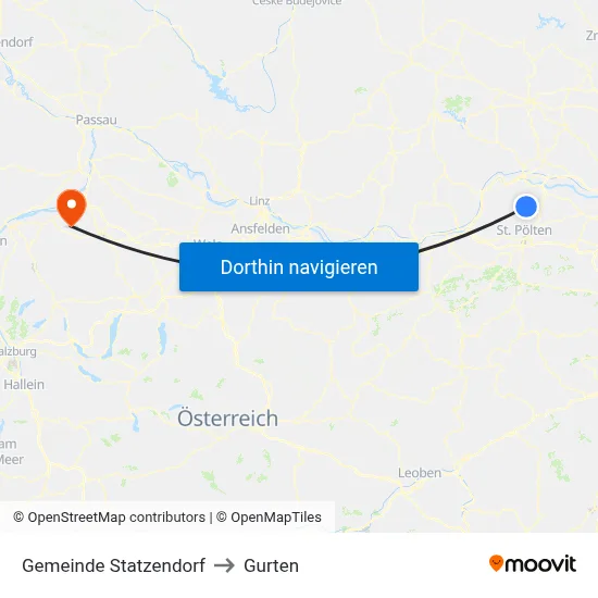 Gemeinde Statzendorf to Gurten map