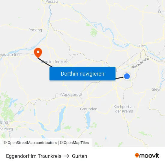 Eggendorf Im Traunkreis to Gurten map