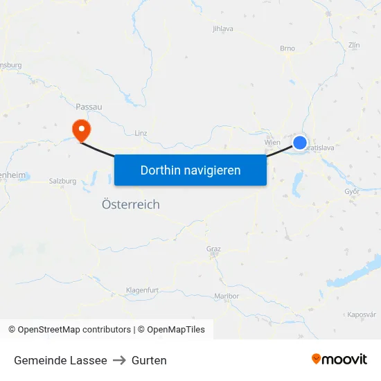 Gemeinde Lassee to Gurten map