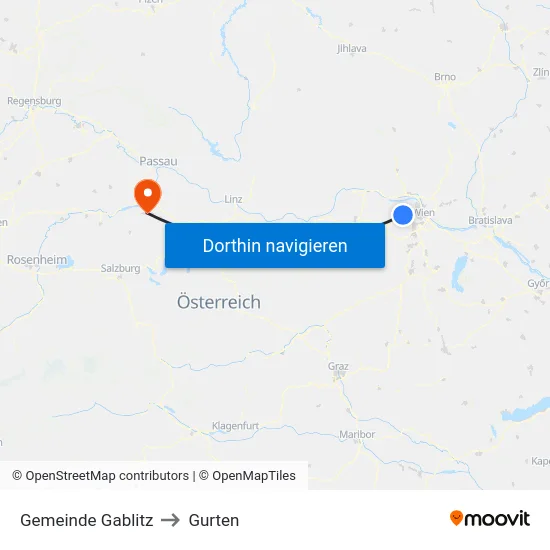 Gemeinde Gablitz to Gurten map