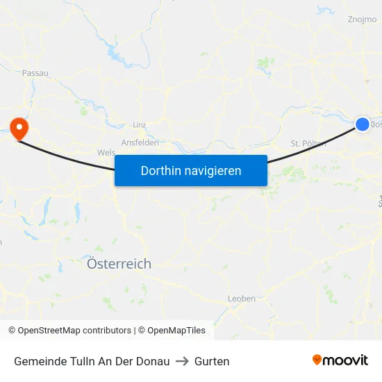 Gemeinde Tulln An Der Donau to Gurten map
