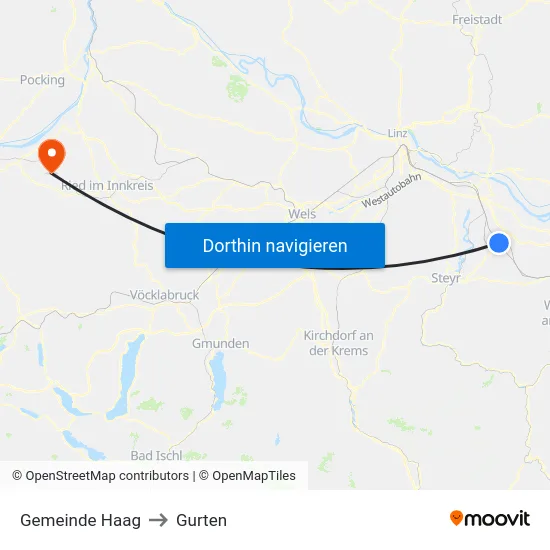 Gemeinde Haag to Gurten map