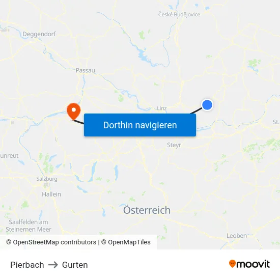 Pierbach to Gurten map