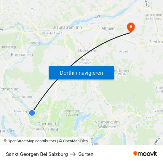 Sankt Georgen Bei Salzburg to Gurten map