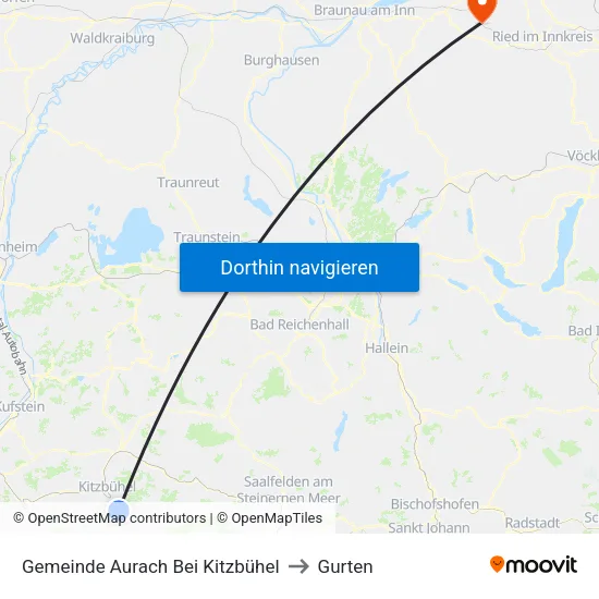 Gemeinde Aurach Bei Kitzbühel to Gurten map