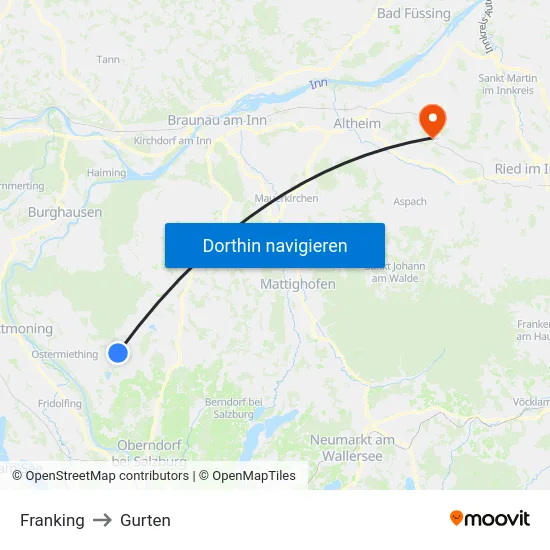 Franking to Gurten map