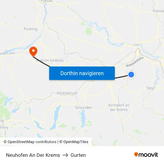Neuhofen An Der Krems to Gurten map