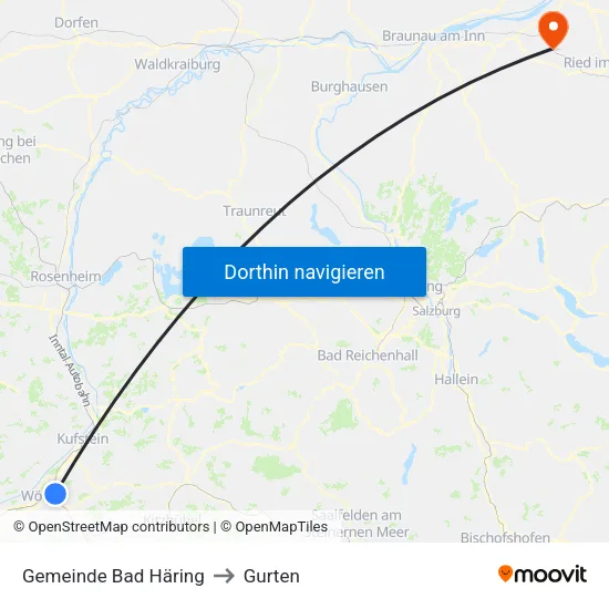 Gemeinde Bad Häring to Gurten map