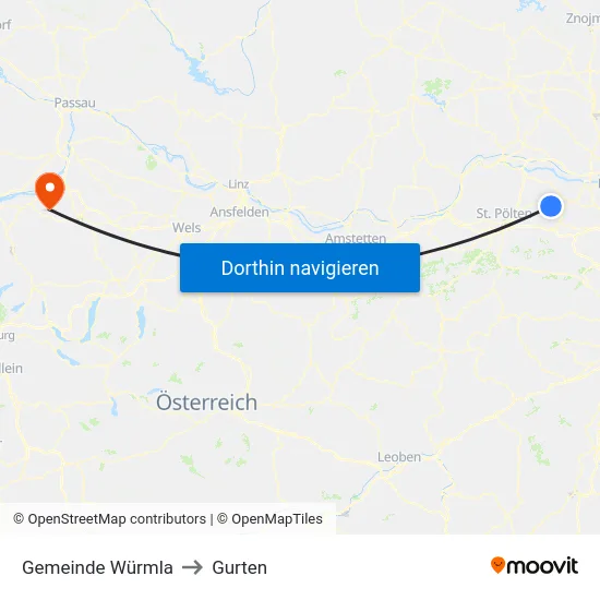 Gemeinde Würmla to Gurten map