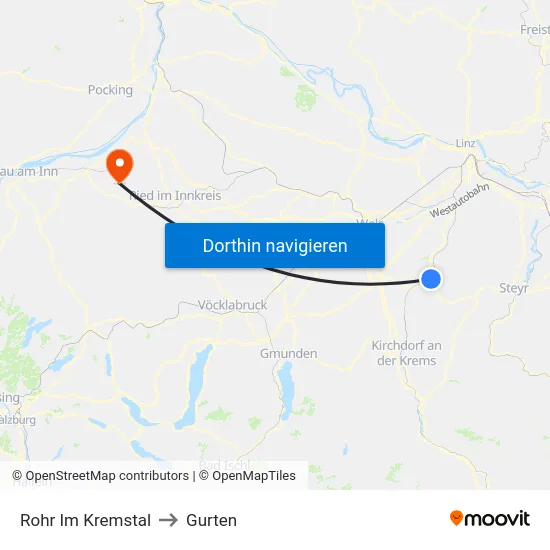 Rohr Im Kremstal to Gurten map