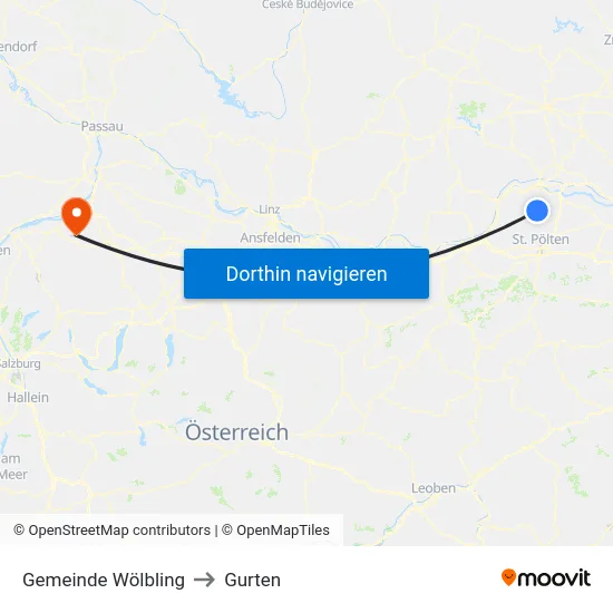 Gemeinde Wölbling to Gurten map