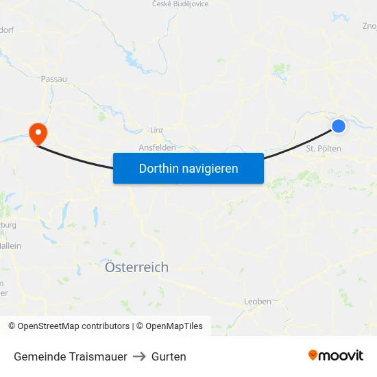 Gemeinde Traismauer to Gurten map