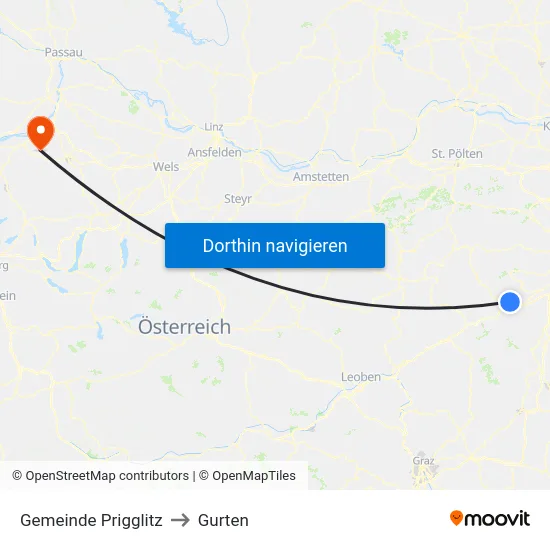 Gemeinde Prigglitz to Gurten map