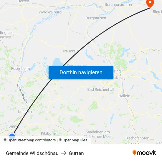 Gemeinde Wildschönau to Gurten map
