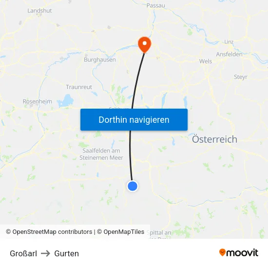 Großarl to Gurten map