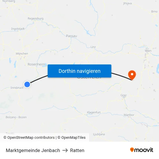 Marktgemeinde Jenbach to Ratten map