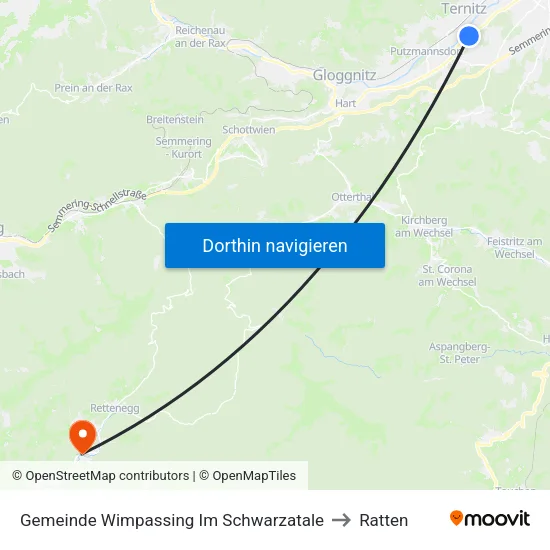 Gemeinde Wimpassing Im Schwarzatale to Ratten map