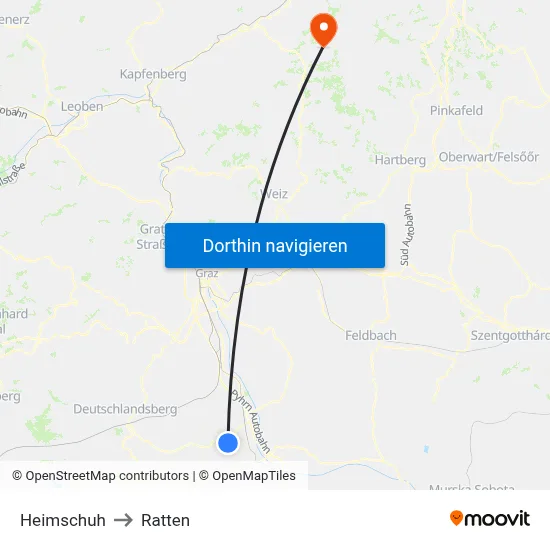 Heimschuh to Ratten map