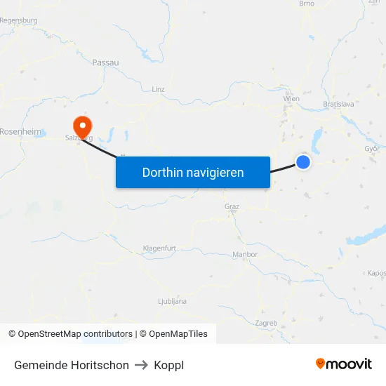 Gemeinde Horitschon to Koppl map
