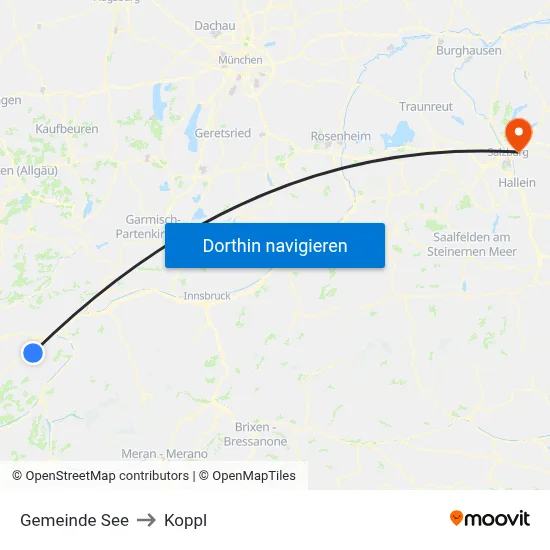 Gemeinde See to Koppl map