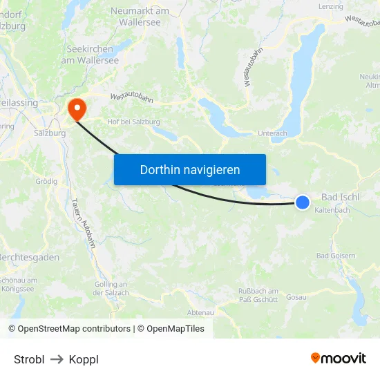 Strobl to Koppl map