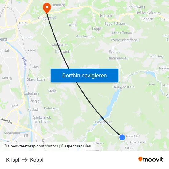 Krispl to Koppl map